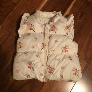 EUC. Gap Floral puffer vest.